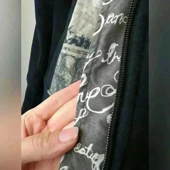 Vintage Lululemon Womens Black Abstract India Scuba Hoodie Summer Casual 10 - Picture 7 of 15